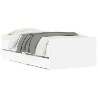 Berkfield Home Bed Frame with Drawers without Mattress White 90x200 cm