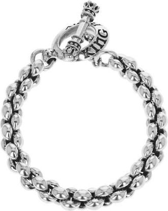 King Baby Studio Large Infinity Link Bracelet in Silver at Nordstrom, Size Medium