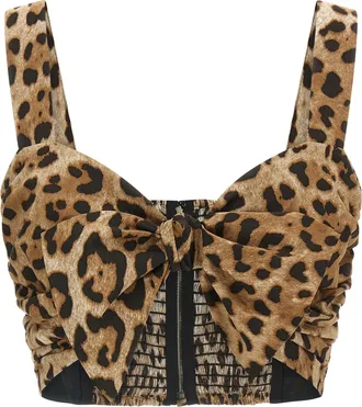 Dolce & Gabbana Brown Cotton Womens Blouse