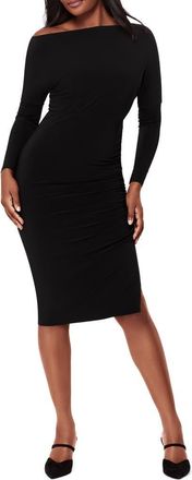 Miraclesuit Niki Ruched Off the Shoulder Stretch Jersey Dress in Black at Nordstrom, Size X-Small