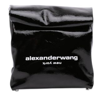 Alexander Wang Pre-owned Alexander Wang Patent Logo Lunch Bag Clutch Ladies 5DN9HBO65BCCL47Q