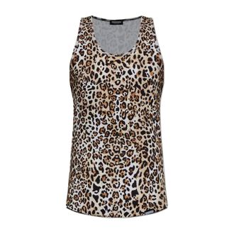 Dsquared2 Sleeveless Tops, male, Brown, Size: 2XL Classic Tank Top