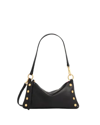 Hammitt Hammitt Kyle Black Brushed Gold Red Zip Sml