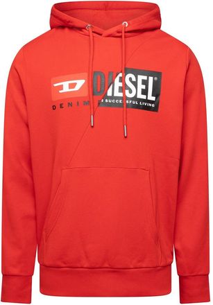 Diesel Heren Overhead Hoodie (Racing Rood)
