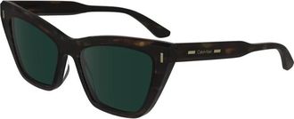 Calvin Klein Dark Green Butterfly Ladies Sunglasses CK24505S 220 55