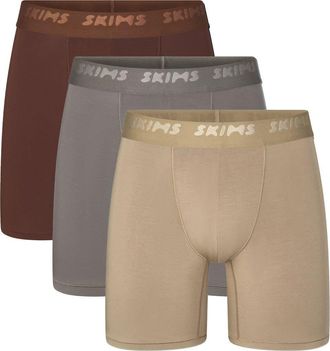 SKIMS 3-Pack 5-Inch Stretch Modal Boxer Briefs in Desert Multi at Nordstrom, Size X-Large