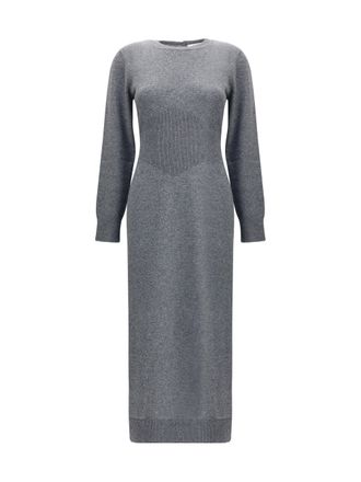 Givenchy Womens Knit Dress Medium Grey Cashmere (capra Hircus)