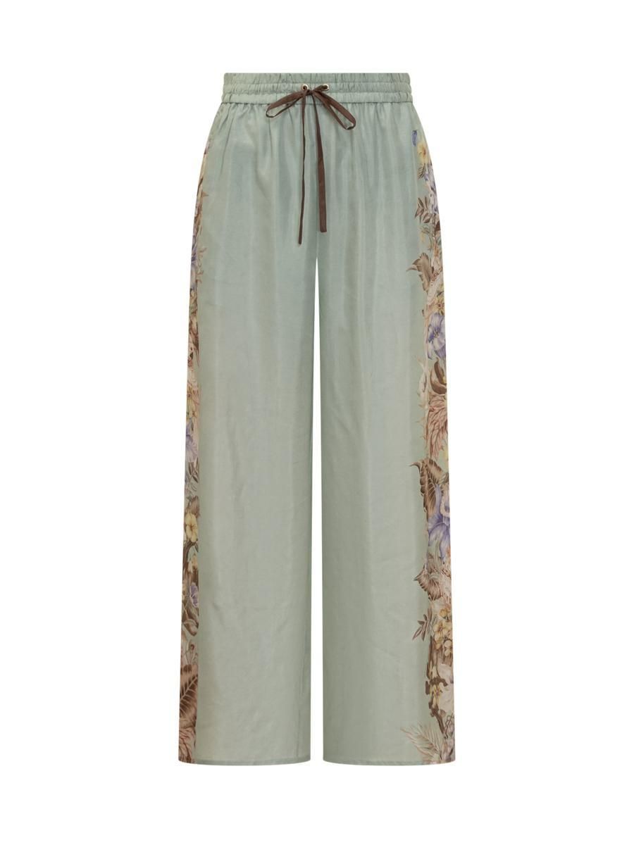 パンツ ZIMMERMANN COTTON PANTS ZIMMERMANN Ascension printed cotton wide-leg pants | NET-A