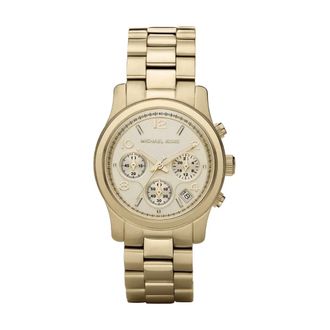 Michael Kors Accessoires, Dames, Geel, ONE Size, Ronde Analoge Armbandhorloge