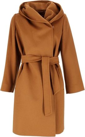 Max Mara Newmang Mantel - Dames - Mantels - Bruin - Maat: S Wol