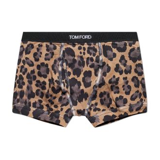Tom Ford Bottoms, male, Brown, Size: XS Logo Boxers