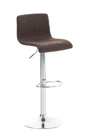 Clp Clp - Taburete De Bar Hover En Tela Marr&oacute;n Metal Cromado