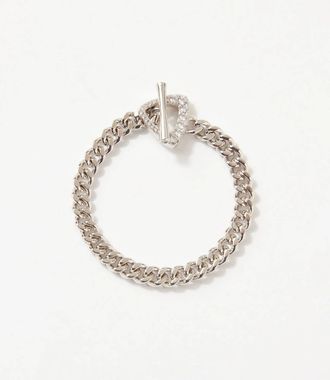 Native Gem Womens Infinity Chainlink Bracelet In Silver