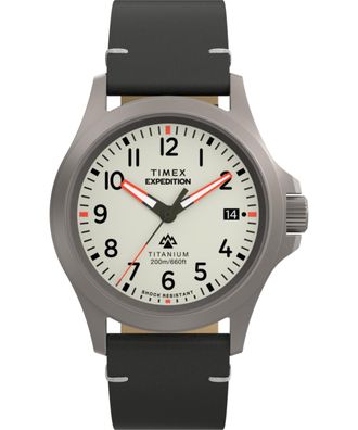 Timex Expedition North Field Post Mens Black Watch TW2W78200 Leather - One Size