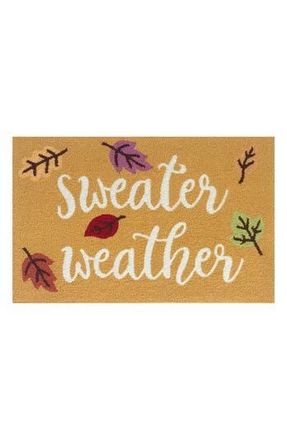 R16 Home Sweater Weather Indoor/Outdoor Doormat in Yellow Cream at Nordstrom Rack, Size 24X36 Ft