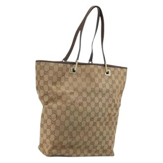 Gucci Pre-owned Tote Bags, female, Beige, Size: ONE SIZE Pre-owned Vintage Tote Bag
