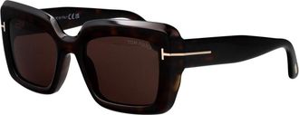 Tom Ford Leila-02 Zonnebril - unisex - Zonnebrillen - Bruin - 52 MM - Accessoires