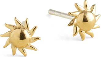 Madewell Demi-Fine Sun Stud Earrings in 14K Gold at Nordstrom