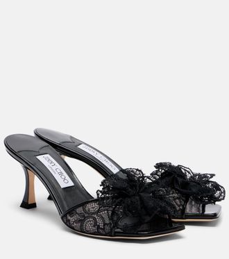 Jimmy Choo London Skye lace mules