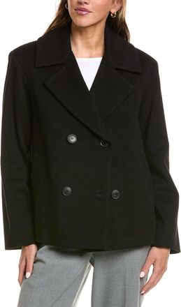 Fleurette Cropped Wool Peacoat
