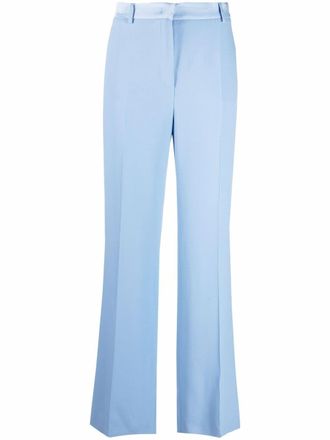 Alberta Ferretti high-waisted suit trousers - women - Acetate/Acetate/Viscose/Cupro - 40 - Blue