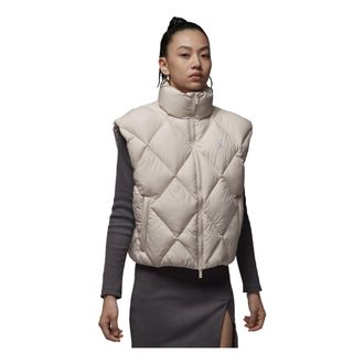 Nike Jordan (WMNS) Air Jordan Brooklyn Quilted Puffer Vest Light Orewood Brown HV0414-104
