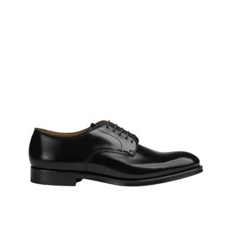 Doucal's Leren Derby Veterschoen - Heren - Nette schoenen - Zwart - 44 EU - Leer - Schoenen