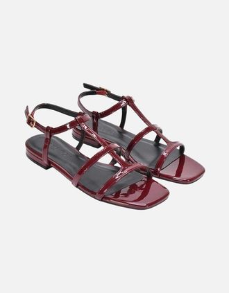 XY London Womens XY London Womens/Ladies Danielle Patent Strappy Sandals - Red - Size: 8