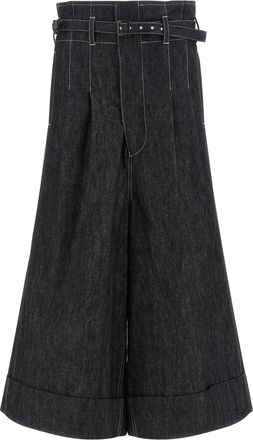 Junya Watanabe Black Cotton Bermuda Womens Shorts