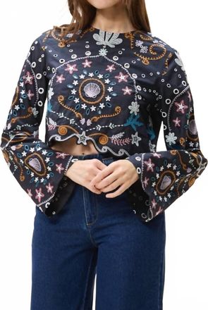 Cleobella Leela Embroidered Top In Black