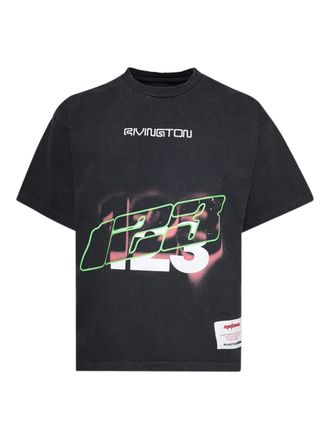 RRR123 graphic-print T-shirt - Black