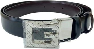 Gucci Pre-owned Vintage Riem - Heren - Vintage Accessoires - Zwart - ONE Size - Leer - Vintage