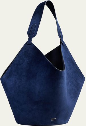 Khaite Lotus Medium Calfskin Suede Tote Bag
