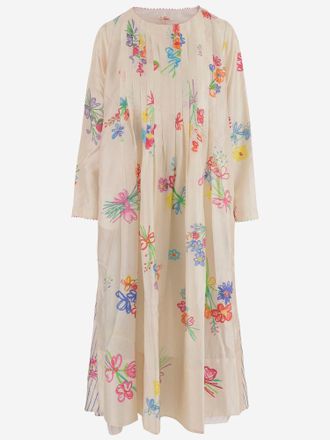 P&eacute;ro Cotton And Silk Dress With Check Pattern