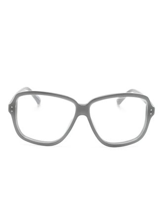 Linda Farrow oversize-frame glasses - Neutrals
