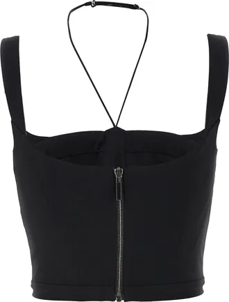 Nensi Dojaka Womens Black Polyamide Tank Tops