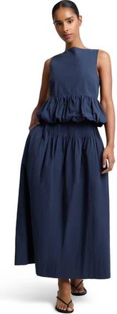 Onia Boatneck Bubble Top in Noir Navy at Nordstrom, Size 14