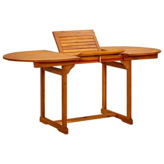 vidaXL Mesa De Comedor Jard&iacute;n Madera Maciza Acacia (120-170)x80x75 Cm Vidaxl