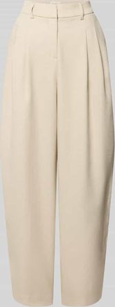 Moss Copenhagen Wide Leg Pants mit Biesen Modell Esteriane in Beige, Gr&ouml;&szlig;e XL