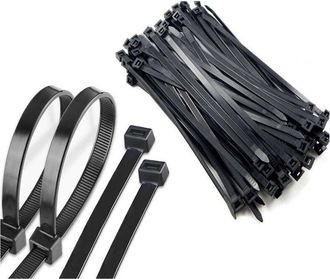 Trade Shop Trade Shop - Set 100 Fascette Plastica Per Cablaggio 8,8 X 550mm Stringi Cavo Nere Etq90530n
