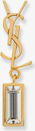 Saint Laurent Orecchino singolo Cassandre in ottone - SAINT LAURENT - gender_Woman