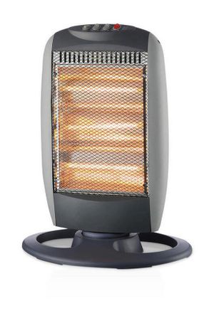 Globo Lighting Heizstrahler, Schwarz, Silberfarben, Kunststoff, 28x48x7.5 cm, RoHS, Elektroger&auml;te, Heizger&auml;te, Heizstrahler