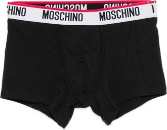 Moschino Logo-Detailed Stretch-Cotton Briefs - Black