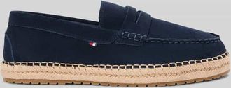 Tommy Hilfiger Loafer aus echtem Veloursleder in Dunkelblau, Gr&ouml;&szlig;e 41