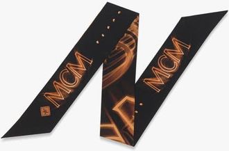 MCM M50 Logo Petite Silk Scarf in Black at Nordstrom