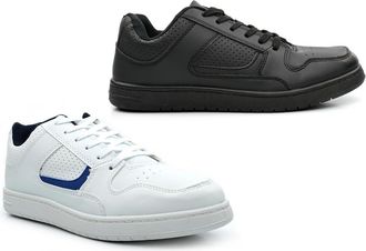 Generic Mens Casual Trainers Size 6 Boys Trainers Size 8 Mens Comfort Trainer Comfort Trainer Skate Shoe Skate Shoes Casual Lace Up Fastening Sizes 6-12 White