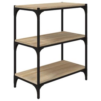 vidaXL Vidaxl - Libreria Rovere Sonoma 60x33x70,5cm Legno Multistrato E Acciaio