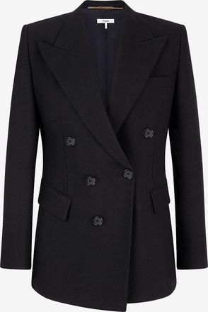 Chloé Zweireihiger Blazer aus Grain-de-Poudre-Wolle