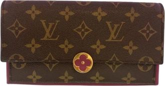 Louis Vuitton Pre-owned Monogram Long wallet (bi-fold) - Dames - Vintage Accessoires - Bruin - ONE Size - Leer - Vintage