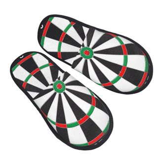 Generic Home Slipper Target Dart Pattern Warm Slipper Comfortable House Shoes Non-Slip Scuff Slippers For Bedroom Winter Travel L